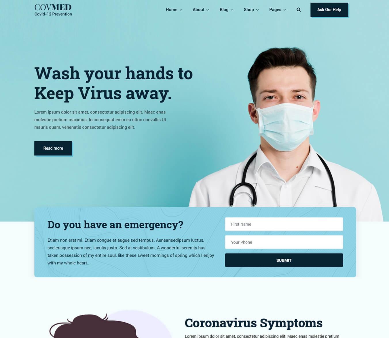 Covmed - Covid-19 Prevention Joomla 5 Template
