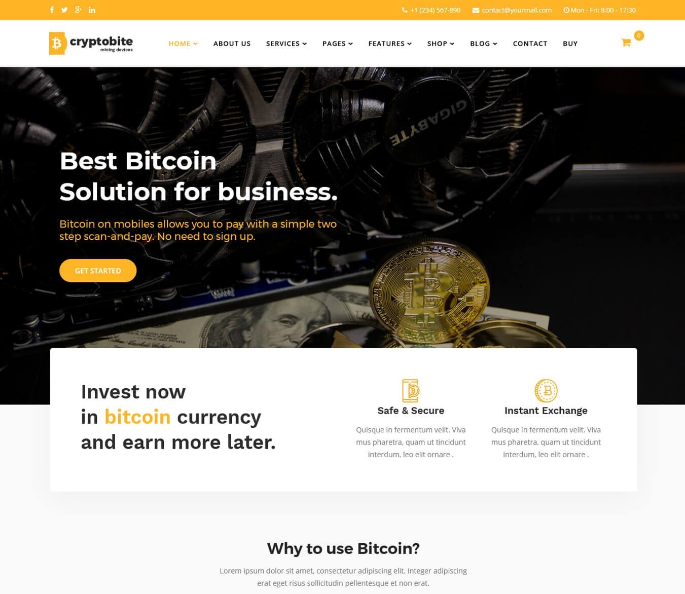 Cryptobite - Cryptocurrency Bitcoin & Digital currency Joomla 5 