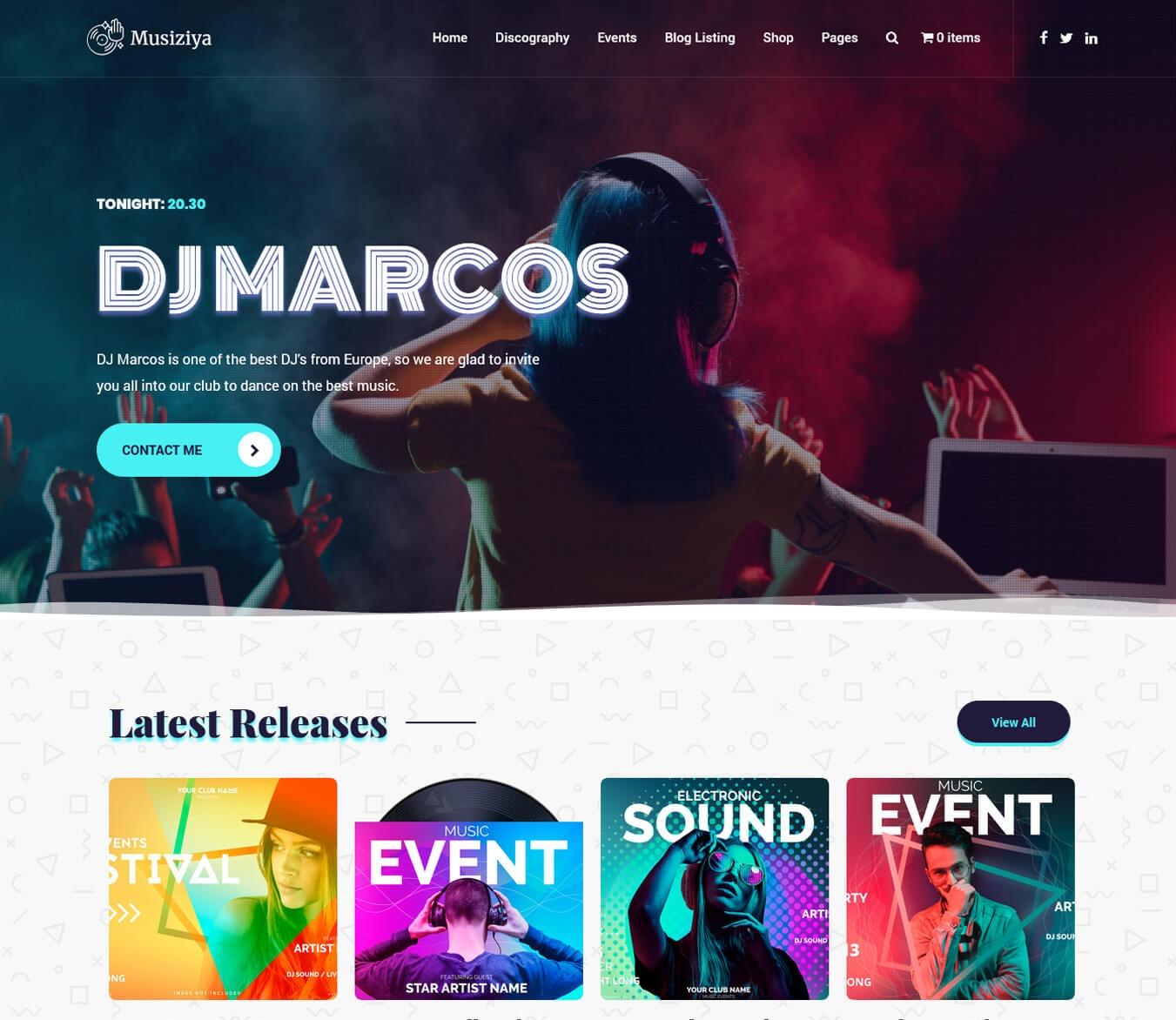 Musiziya - Musician Band WordPress Theme
