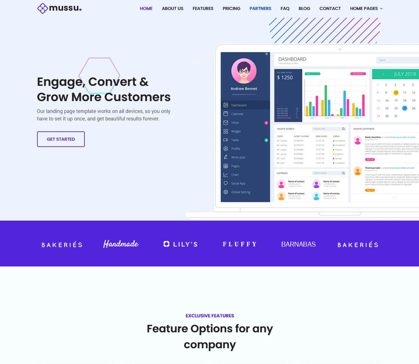 Mussu - SaaS App Landing Page Joomla 5 Template