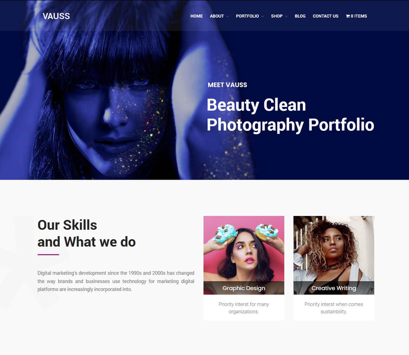 VAUSS - Portfolio and Personal Services WordPress Theme