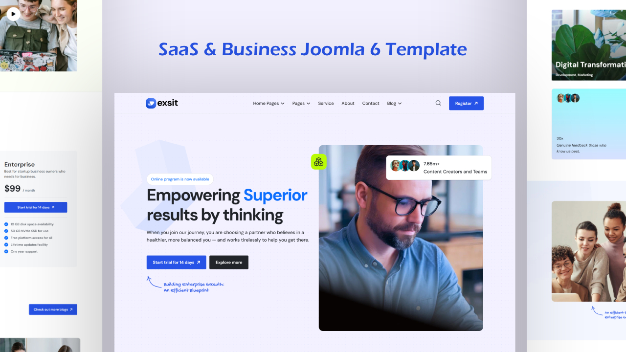 Insurance Company Joomla 6 Template Image